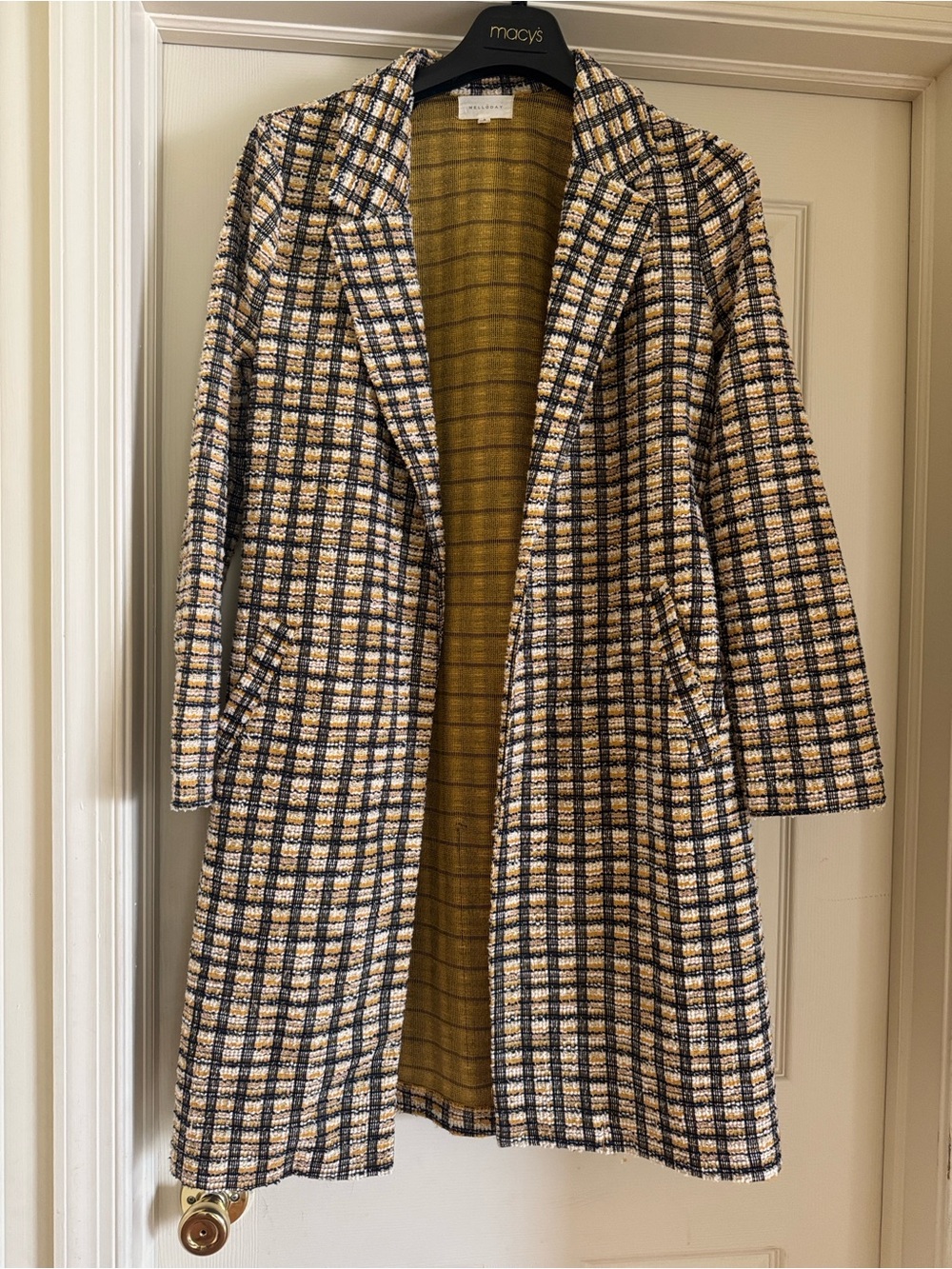 NWOT Women’s Open Jacket/ Duster Size Small to Medium Tweed Long Jacket